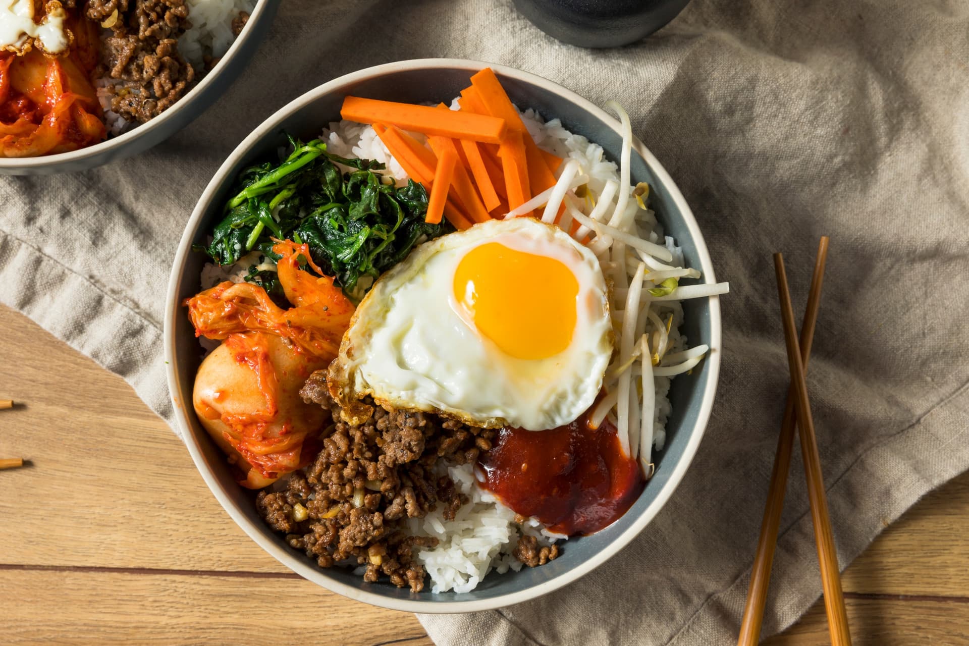 La receta del Bibimbap coreano